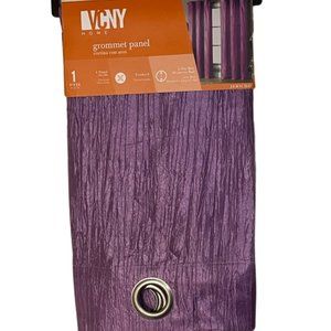 VCNY Home Purple Crushed Satin Curtain, One Grommet Panel Jericho  52" x 84"